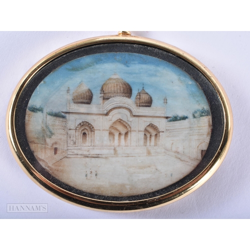 1275 - TWO WATERCOLOUR PAINTED PLAQUES. Largest 8 cm x 6.5 cm. (2)