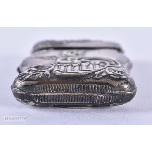 1278 - A SILVER VESTA CASE. 24.7 grams. 6.75 cm x 4 cm.