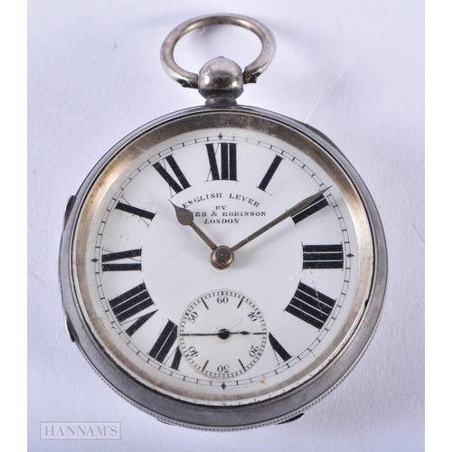 1286 - AN ANTIQUE SILVER POCKET WATCH. Not running. 155.7 grams overall. Chester 1904. 5.5 cm wide.