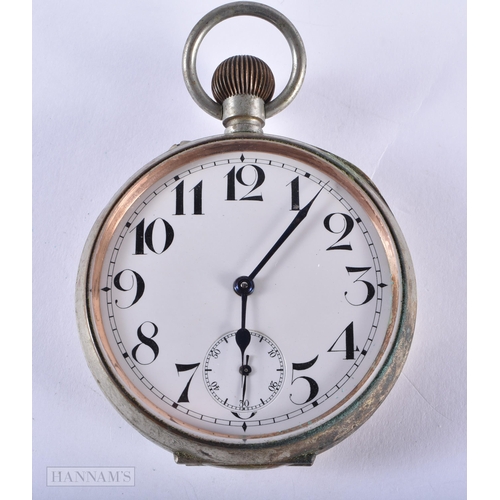 1288 - AN ANTIQUE GOLIATH POCKET WATCH. Running. 378 grams overall. 7.5 cm diameter.