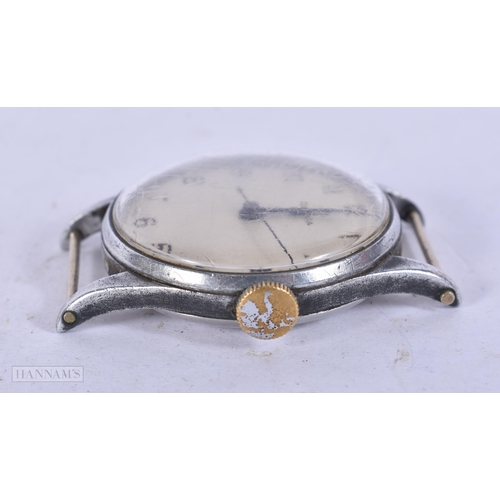 1963 - AN OMEGA MILITARY WATCH. Not running. 3.5 cm diameter inc crown.