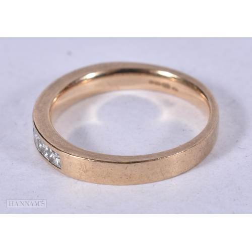 1966 - A 9CT GOLD AND DIAMOND RING. 2.4 grams. K.