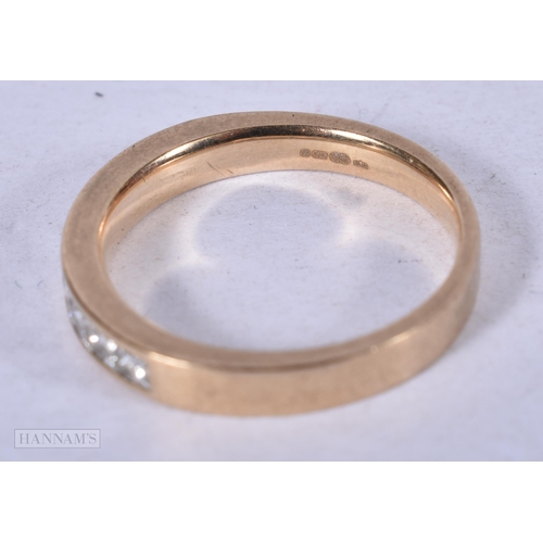 1966 - A 9CT GOLD AND DIAMOND RING. 2.4 grams. K.