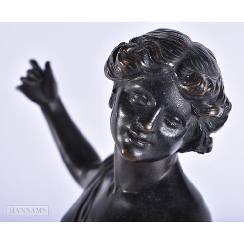 4133 - A LARGE FRENCH ART DECO BRONZE FIGURE OF A DANCER. 46 cm high.