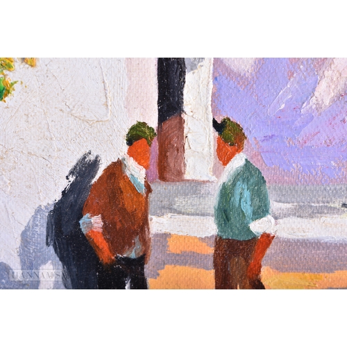 121 - Cecil Rochfort D'Oyly-John (1906-1993) Oil on board, Street scene. 48 cm x 36 cm.