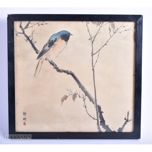 137 - A GROUP OF THREE 19TH CENTURY JAPANESE MEIJI PERIOD WOODBLOCK PRINTS. Largest 30 cm square. (3)