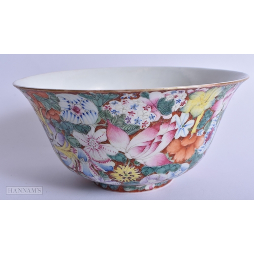 208 - AN EARLY 20TH CENTURY CHINESE PORCELAIN MILLIFIORE BOWL Guangxu mark and period. 18.5 cm diameter.