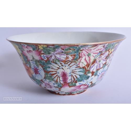 208 - AN EARLY 20TH CENTURY CHINESE PORCELAIN MILLIFIORE BOWL Guangxu mark and period. 18.5 cm diameter.