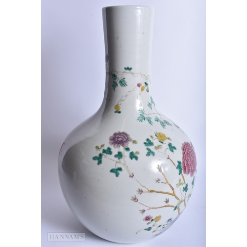 235 - A LARGE CHINESE FAMILLE ROSE PORCELAIN VASE Hongxian mark and probably of the period. 36 cm x 15 cm.