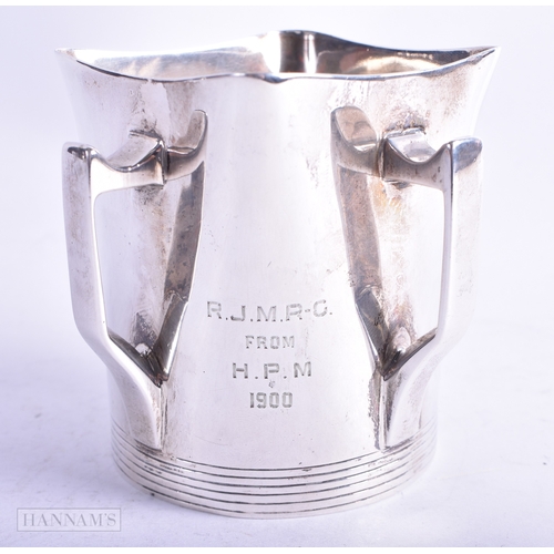 26 - AN EDWARDIAN IRISH SILVER METER CUP by West and Son. Dublin 1902. 214 grams. 8.75 cm x 7.75 cm.