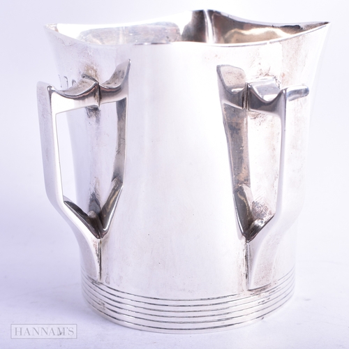 26 - AN EDWARDIAN IRISH SILVER METER CUP by West and Son. Dublin 1902. 214 grams. 8.75 cm x 7.75 cm.