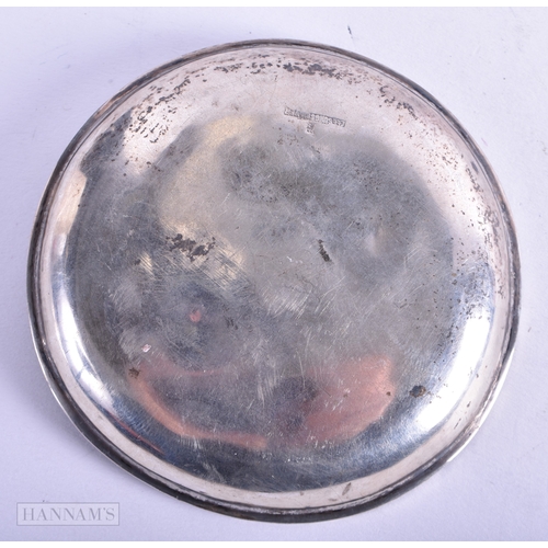 89 - AN ANTIQUE CHINESE SILVER INGOT DISH. 70 grams. 9 cm wide.