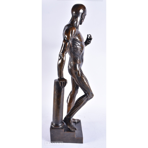 613 - Franz Von Stuck (1863-1928) German, Anatomical bronze study of a male. No 1 of 20. 62 cm high.