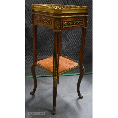 617 - A FINE MID 19TH CENTURY ENGLISH BURR WALNUT AND GILT BRONZE TABLE inset with an English porcelain pa... 