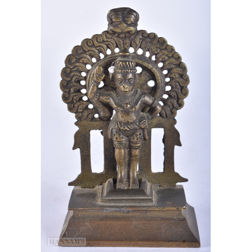 109 - A 19TH CENTURY INDIAN BRONZE FIGURE OF A HINDU MONKEY GOD. 11 cm x 5 cm.