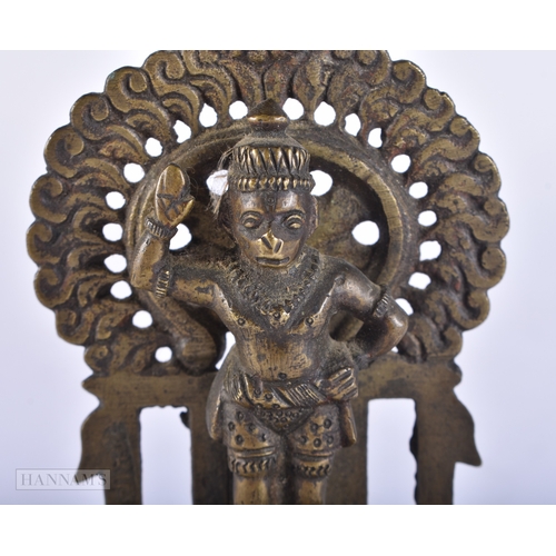 109 - A 19TH CENTURY INDIAN BRONZE FIGURE OF A HINDU MONKEY GOD. 11 cm x 5 cm.