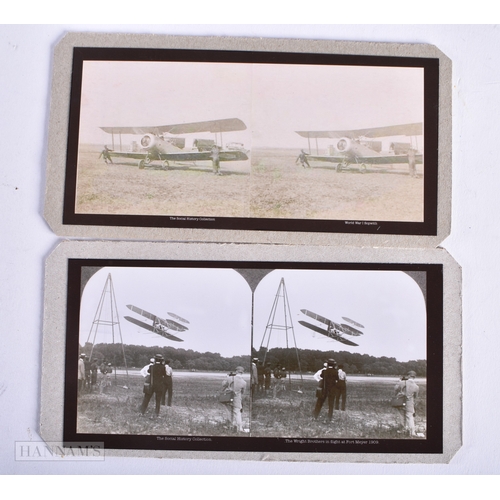 330 - A GOOD COLLECTION OF ANTIQUE STEREOSCOPIC PHOTOGRAPHIC SLIDES including military, trains & automotiv... 