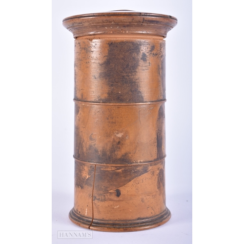 452 - AN ANTIQUE TREEN SPICE TOWER. 15 cm high.