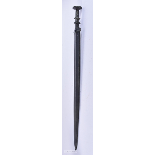 2033 - A LONG CHINESE BRONZE SWORD. 68 cm long.