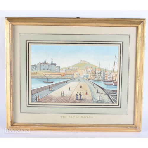 125 - Italian School (C1900) Gouache, Bay of Naples. 45cm x 38 cm.