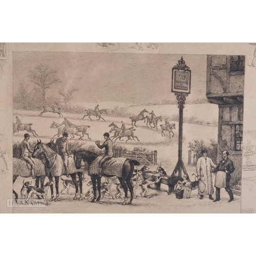127 - AN UNUSUAL 19TH CENTURY ENGLISH ENGRAVING 'A MEETING OF THE UNEMPLOYED'. 30 cm x 24 cm.