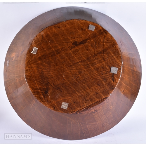 134 - AN EXTREMELY LARGE TREEN CARVED WOOD DAIRY BOWL of monumental proportions. 70 cm diameter.