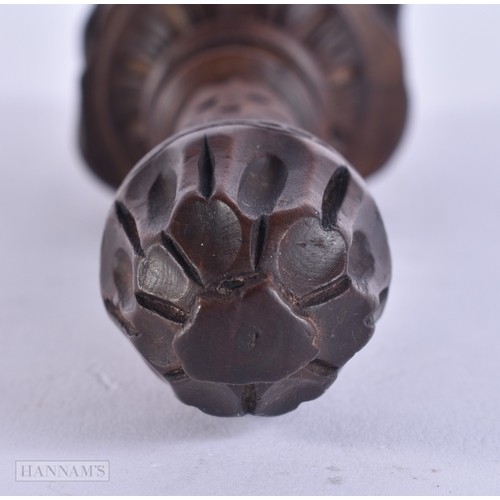 137 - A 19TH CENTURY BAVARIAN CARVED WOOD TREEN NUTCRACKER. 23 cm high.