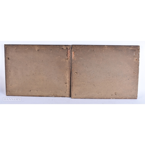 148 - Italian School (C1900) Pair, Town paintings and landscapes. 40 cm x 32 cm.