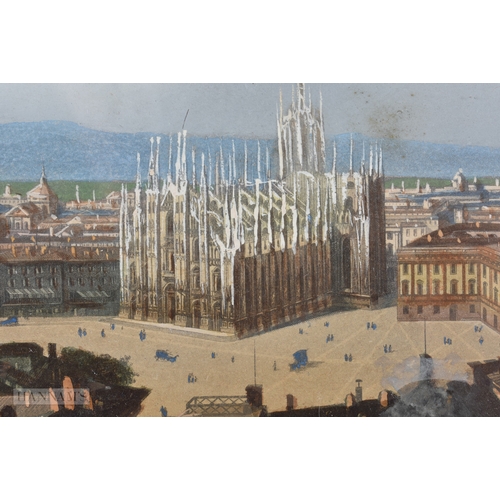 148 - Italian School (C1900) Pair, Town paintings and landscapes. 40 cm x 32 cm.