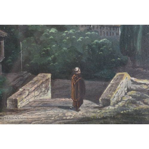 148 - Italian School (C1900) Pair, Town paintings and landscapes. 40 cm x 32 cm.