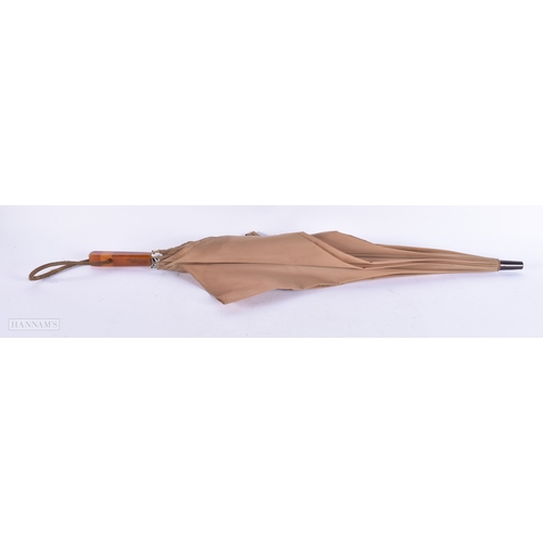 155 - A VINTAGE HONEY HANDLED PARASOL possibly amber (UNTESTED). 64 cm long.