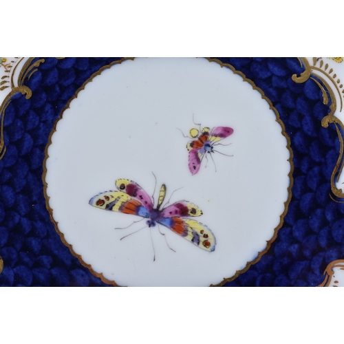 82 - ASSORTED ROYAL WORCESTER BLUE SCALE PORCELAIN together with a Samsons of Paris blue scale chocolate ... 