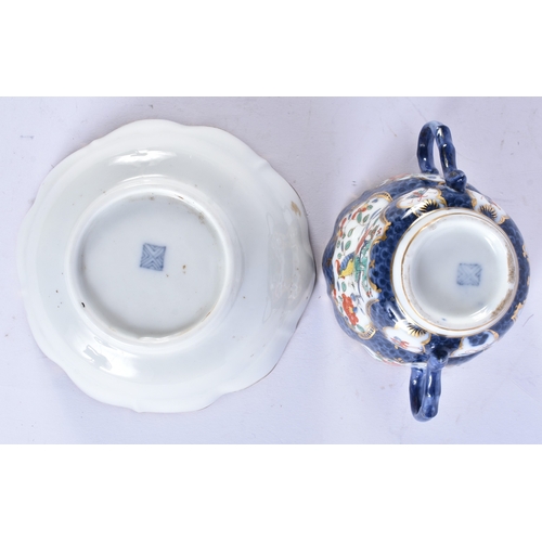 82 - ASSORTED ROYAL WORCESTER BLUE SCALE PORCELAIN together with a Samsons of Paris blue scale chocolate ... 