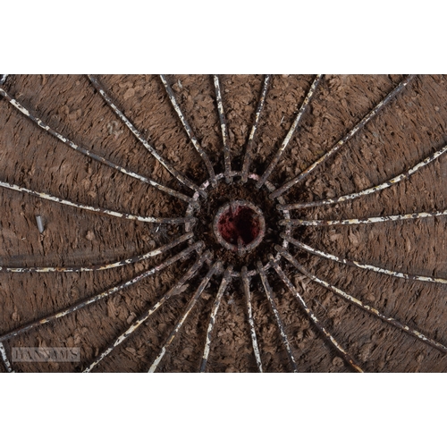 17 - Antique Hand Made Dart Board Paper & Cork, Folk Art. 39 cm diameter.
