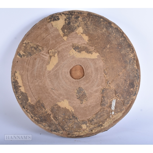 17 - Antique Hand Made Dart Board Paper & Cork, Folk Art. 39 cm diameter.