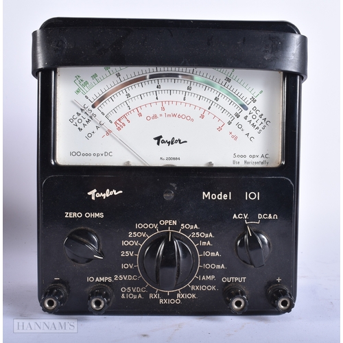 24 - Vintage Electricals Magneto Electric Machine & Taylor Multi Range Meter UNTESTED. 22 cm wide. (2)