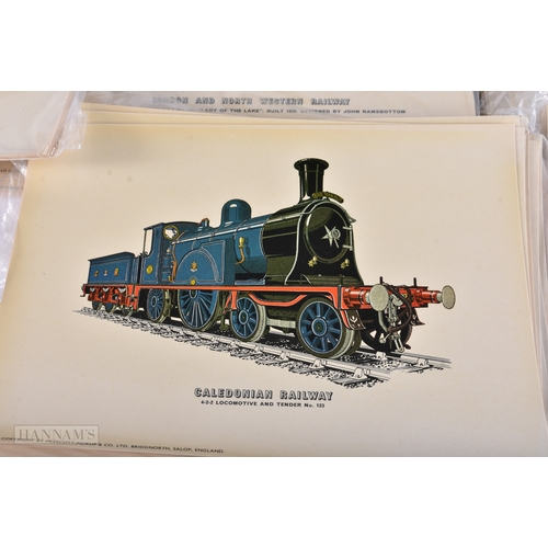 28 - A POST CARD ALBUM together with railwayana prints. (qty)