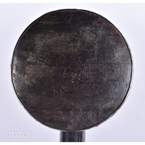 361 - A RARE 19TH CENTURY ANGLO INDIAN BOMBAY SCHOOL CARVED WOOD CROQUET MALLET decorated with foliage and... 