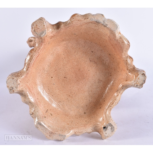 365 - A RARE LARGE EARLY 19TH CENTURY ENGLISH STONEWARE TWIN HANDLED VASE decorated in relief with putti o... 
