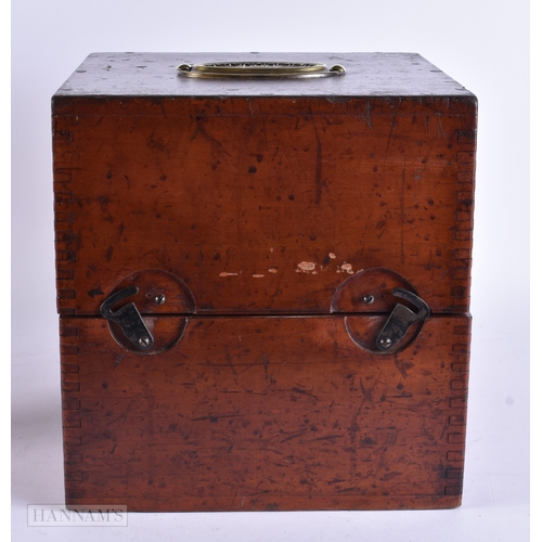 371 - AN UNUSUAL AND LARGE ANTIQUE H HUGHES AND SON OF LONDON HUSUN STAR GLOBE within original box. Box 28... 