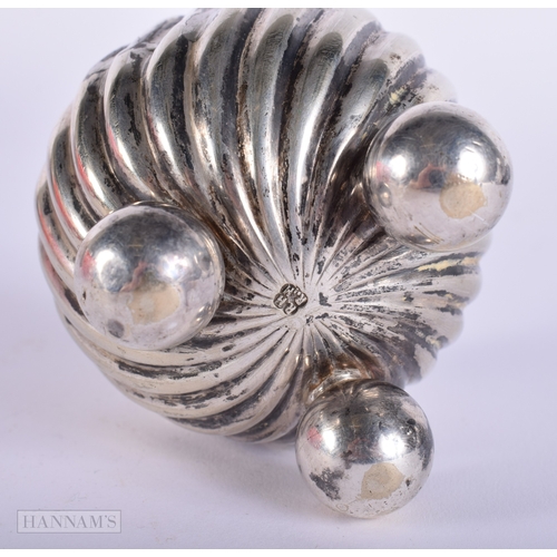 398 - AN UNUSUAL ANTIQUE SILVER TABLE LIGHTER. 166 grams. 10 cm x 7 cm.