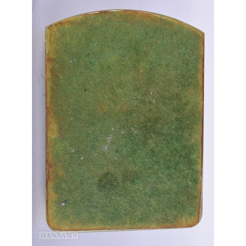 420 - AN ART DECO COLD PAINTED BRONZE DUCK ONYX ASHTRAY. 14 cm wide.