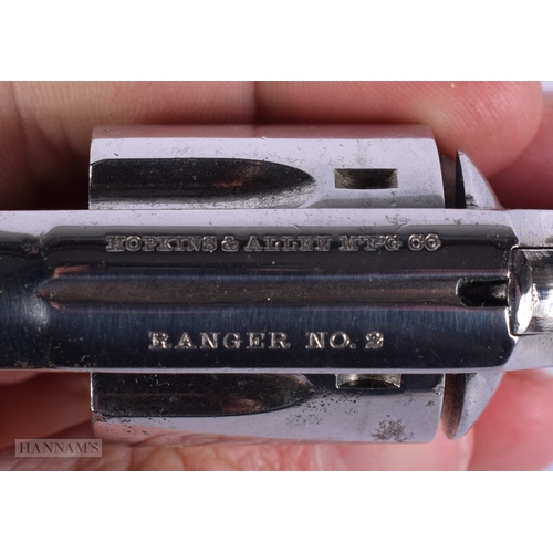 426 - A HOPKINS & ALLEN RANGER NO 2 PISTOL. 17.5 cm wide.