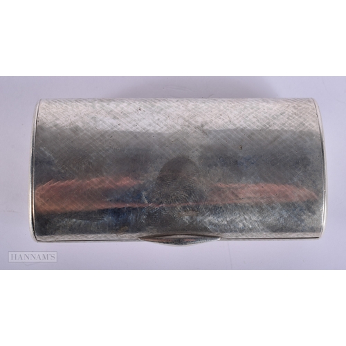 438 - AN ANTIQUE RUSSIAN SILVER BOX. 106 grams. 8.75 cm x 5 cm.