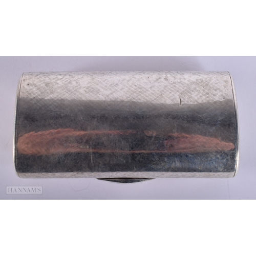 438 - AN ANTIQUE RUSSIAN SILVER BOX. 106 grams. 8.75 cm x 5 cm.