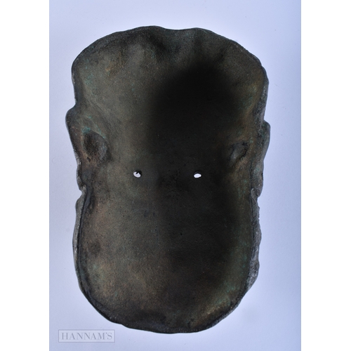 44 - A BRONZE GRAND TOUR TYPE MASK HEAD OF A MALE After the Antiquity. 19 cm x 12 cm.