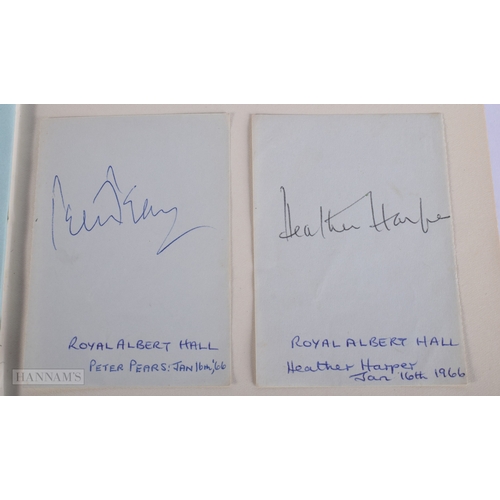 444 - AN AUTOGRAPH ALBUM containing various stars. 16 cm x 14 cm.