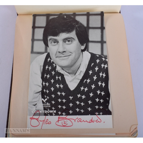 444 - AN AUTOGRAPH ALBUM containing various stars. 16 cm x 14 cm.