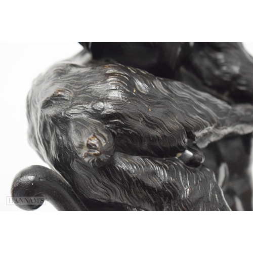 469 - Attributed to Massimiliano SoldanI-Benzi (1656-1740) Bronze, Male with goat. 74 cm x 27 cm.