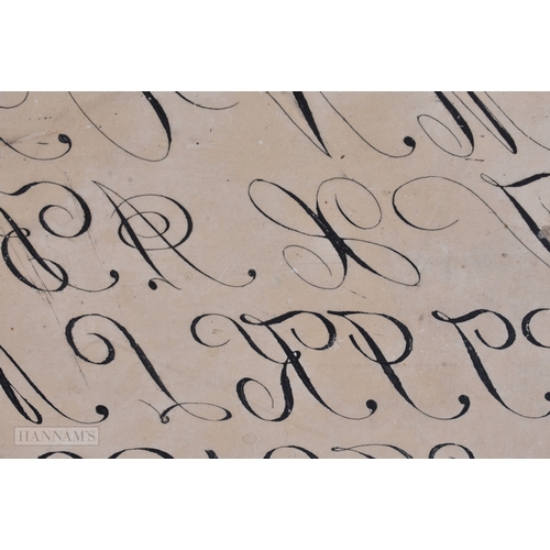 106 - AN UNUSUAL 19TH CENTURY CARVED STONE CALLIGRAPHY BLOCK. 27.5 cm x 22 cm.